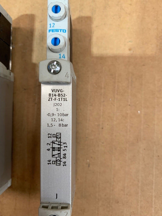 Lot de 2x Festo Solenoid valve VUVG - B14 - B52 - ZT - F - 1T1L 573484 - KLR Automation