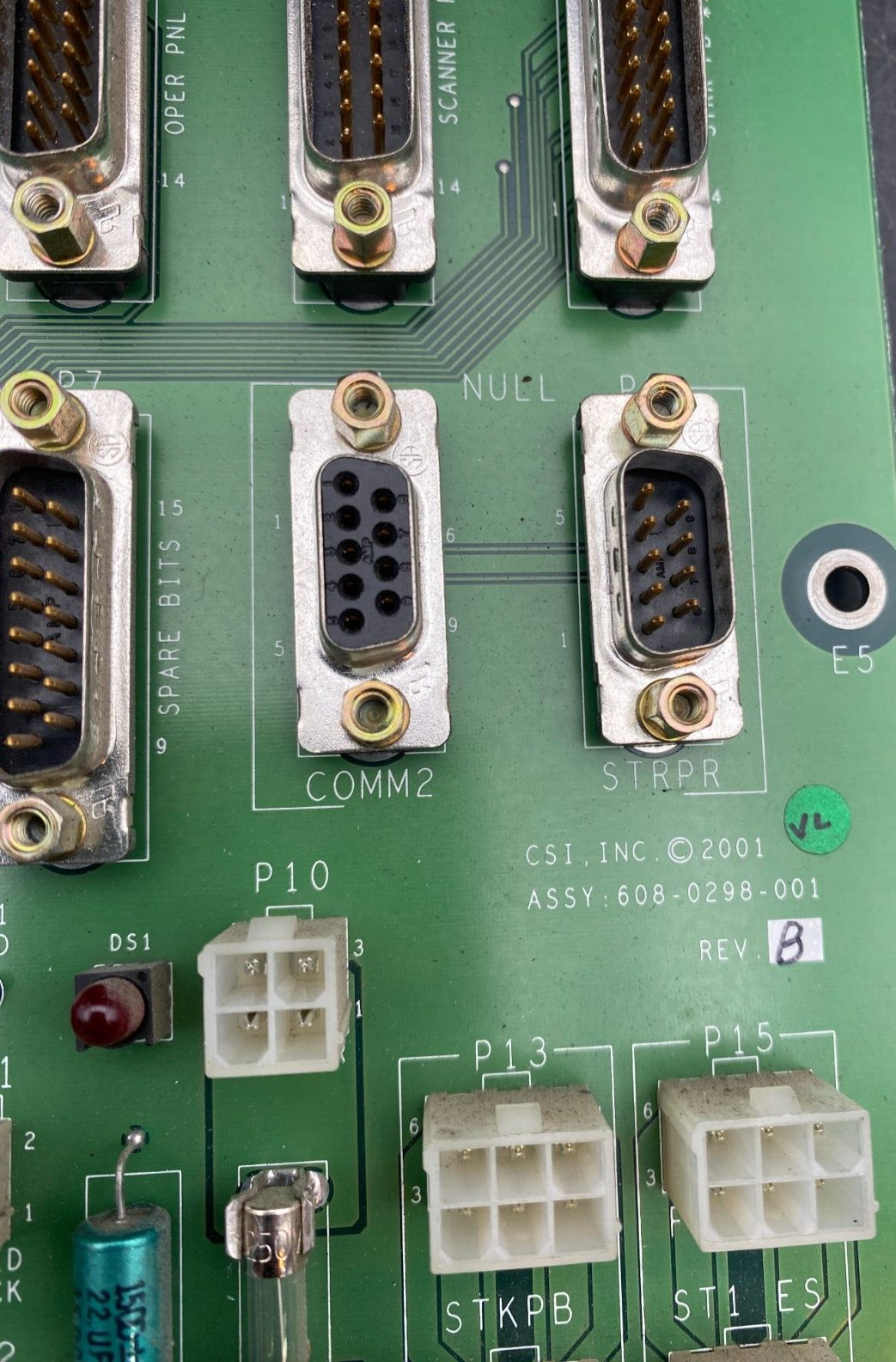 CSI DE LA RUE CASH SYSTEMS 608-0298-001 REV B 608-0297-001 REV A W-TEK BOARD x1p