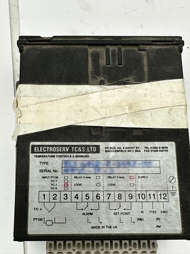 1pc x ELECTROSERV TC&S TEMPERATURE CONTROLS AND SENSORS
