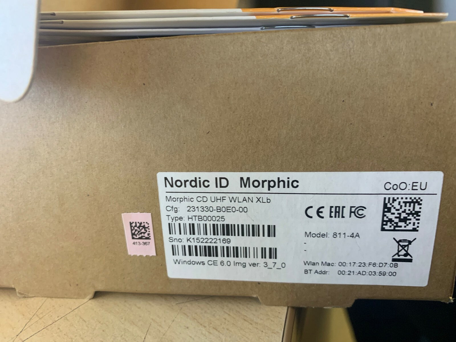 HTB00025 - Nordic Id MORPHIC  Cross Dipole / UHF RFID Barcode Scanner