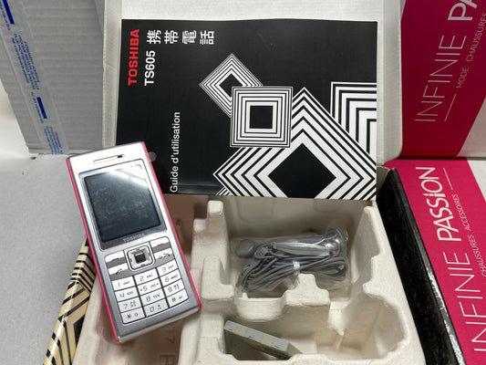 Toshiba TS608 Pink Mobile Phone Old Stock Rare collectors Mobile Phone - KLR Automation