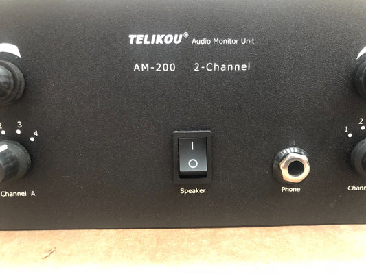 1 x Telikou AM - 200 2 - channel Intercom Voice Monitor - KLR Automation