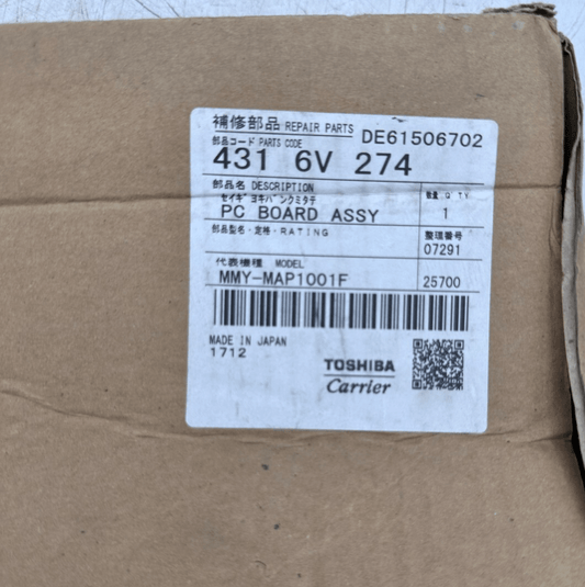 TOSHIBA 431 6V 274 4316V274 MMY - MAP1202FT8 - E PC BOARD FOR VRF INVERTER Super HRM - KLR Automation