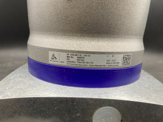 WITTENSTEIN 5908793 NP 035S - MF1 - 10 - 1H1 - 1S I:10 14 Nm PLANETARY GEARBOX +SUPPORT - KLR Automation