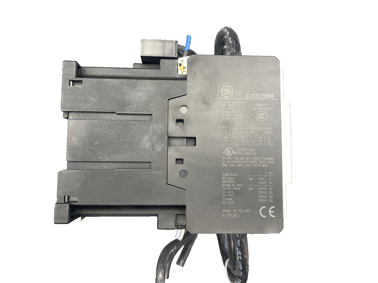 GENERAL ELECTRIC CL07E300M 100A 600V CONTACTEUR x2pc