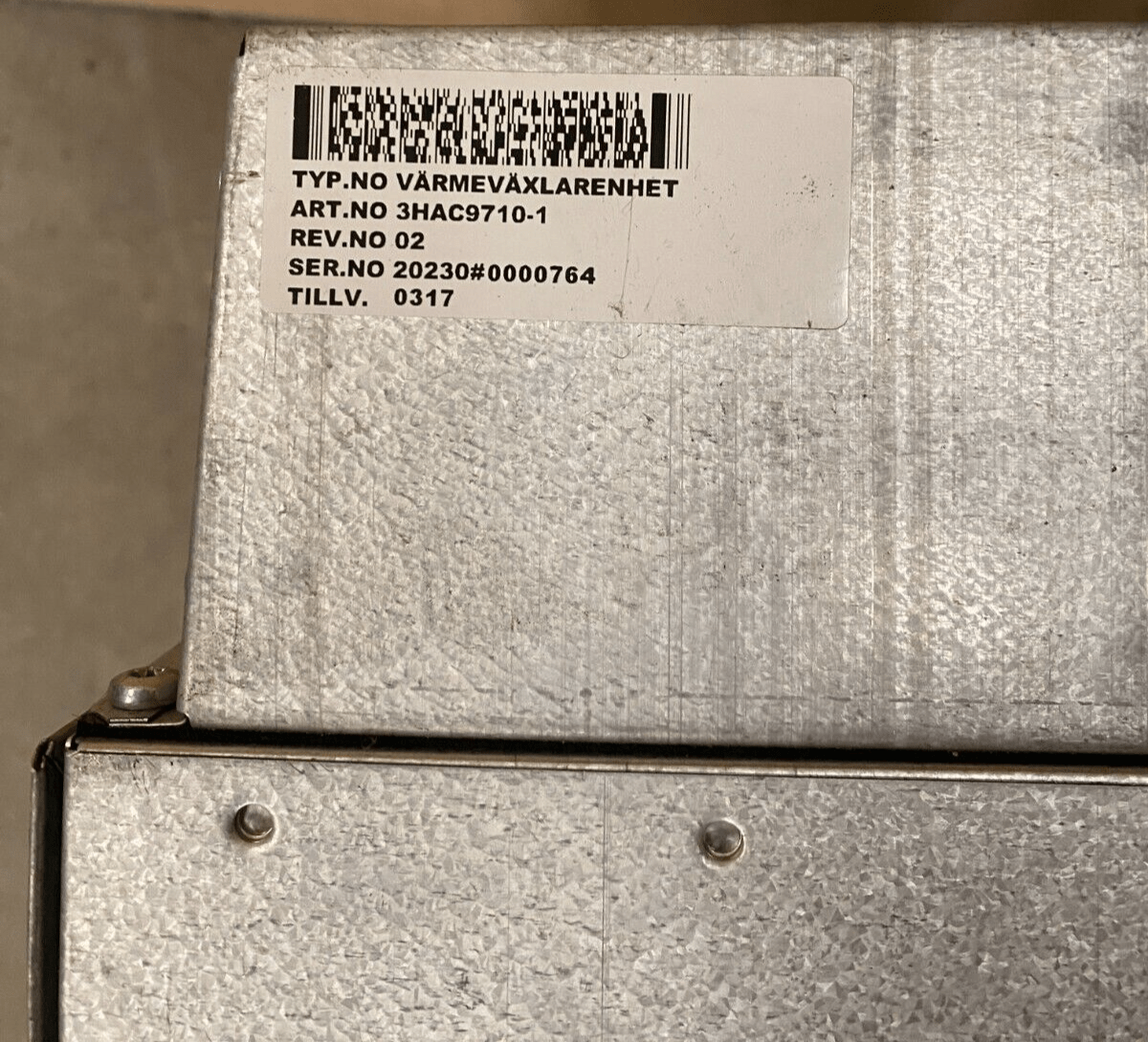 ABB VARMEVAXLARENHET 3HAC9710 - 1 REV 02 10004072 ROBOT COMPUTER - KLR Automation