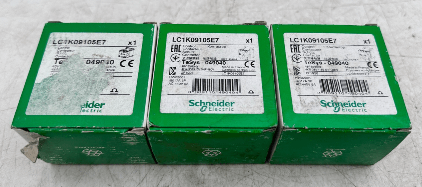 3pc x SCHNEIDER ELECTRIC LC1K09105E7 CONTACTEUR - KLR Automation