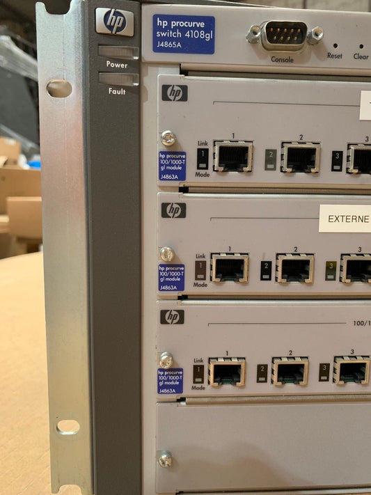 1 x  HP 4108gl série ProCurve Switch 4100gl J4865A   4x J4863A
