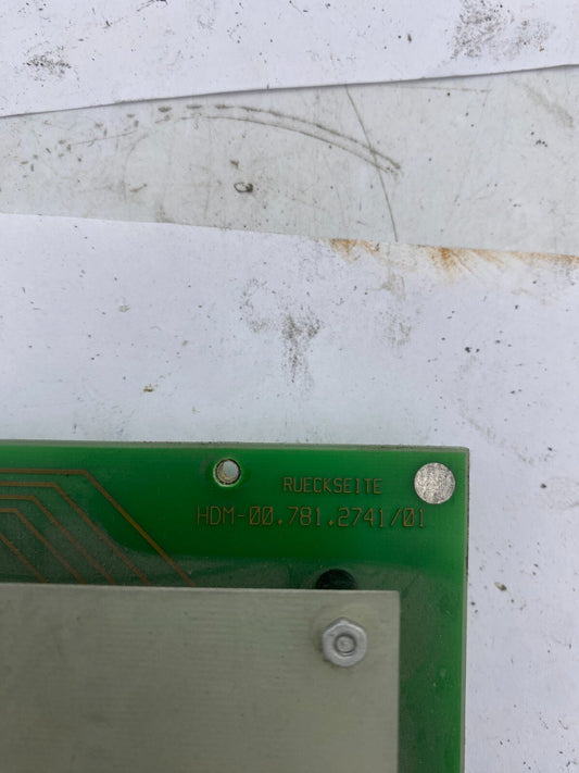 1pc x HEIDELBERG LSR HDM 00.781.2741/01 PRINT BOARD ELCO 254909 - KLR Automation