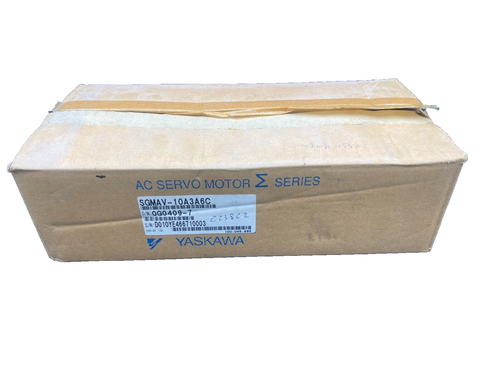 YASKAWA SGMAV-10A3A6C 0G0409-7-3 1000W 200V 7.4A 3.18NM 3000/MIN SERVO MOTOR