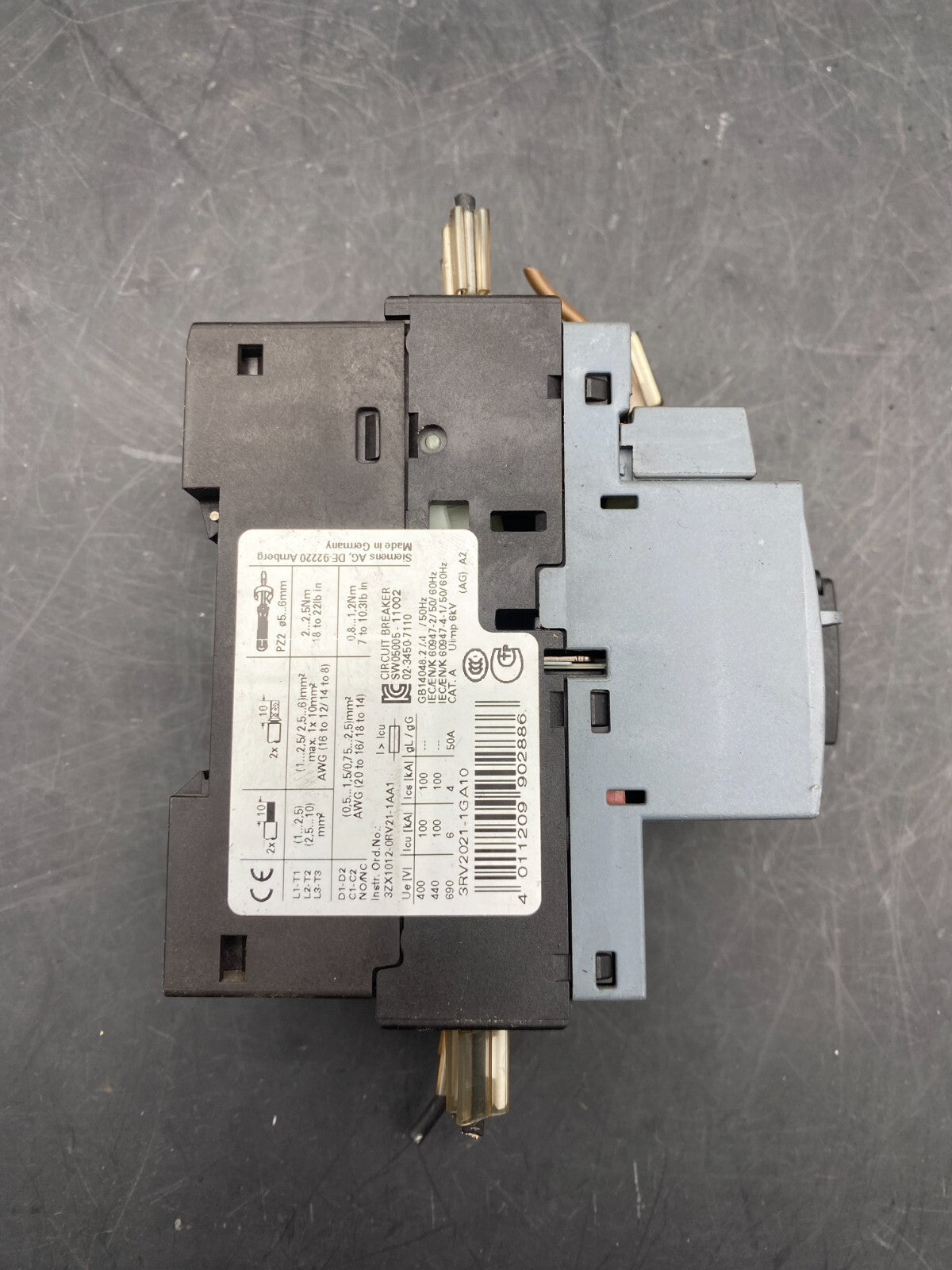 SIEMENS 3RV2021-1GA10 MOTOR BREAKER