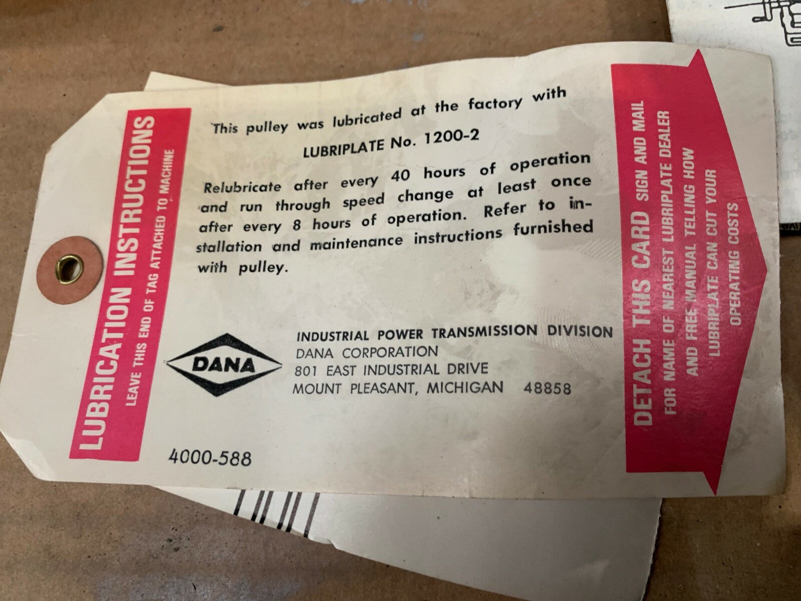 1 x .  Gerbing Dana Roto-Cone   Bore Variable Speed Pulley New OLD STOCK