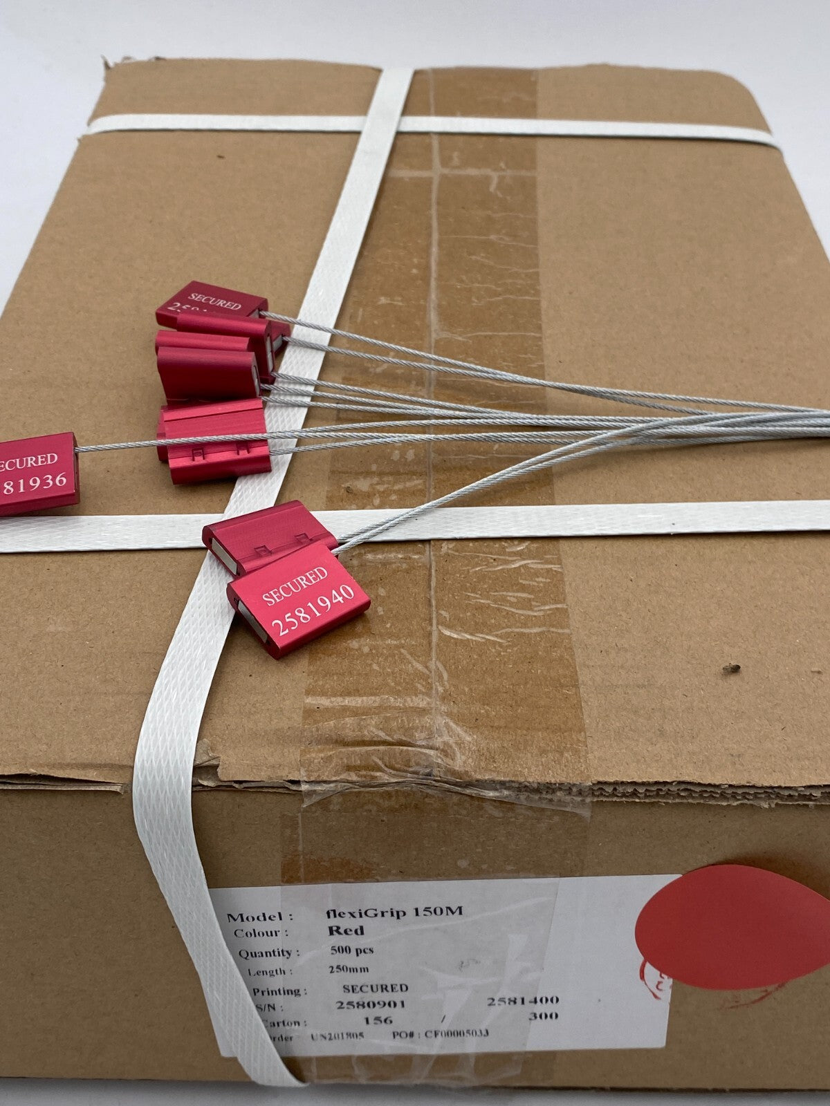 500 pc Flexigrip Numbered Wire Seals, Pulltight Wire Cable Seals, Security Seals