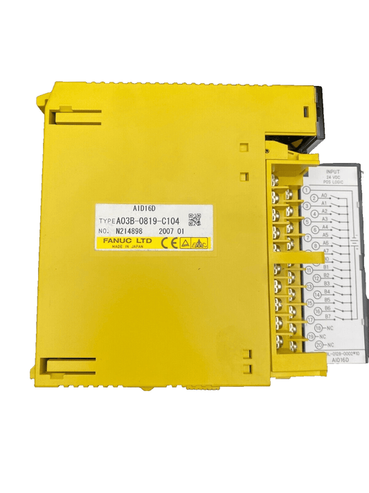FANUC A03B - 0819 - C104 AID16D INPUT MODULE x1pc - KLR Automation