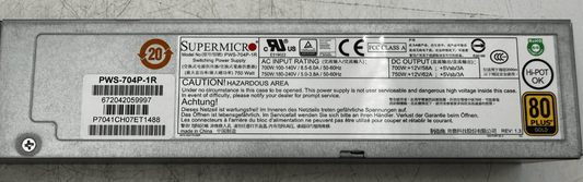 SUPERMICRO PWS - 704P - 1R P7041CH07ET1488 SWITCHING POWER SUPPLY - KLR Automation