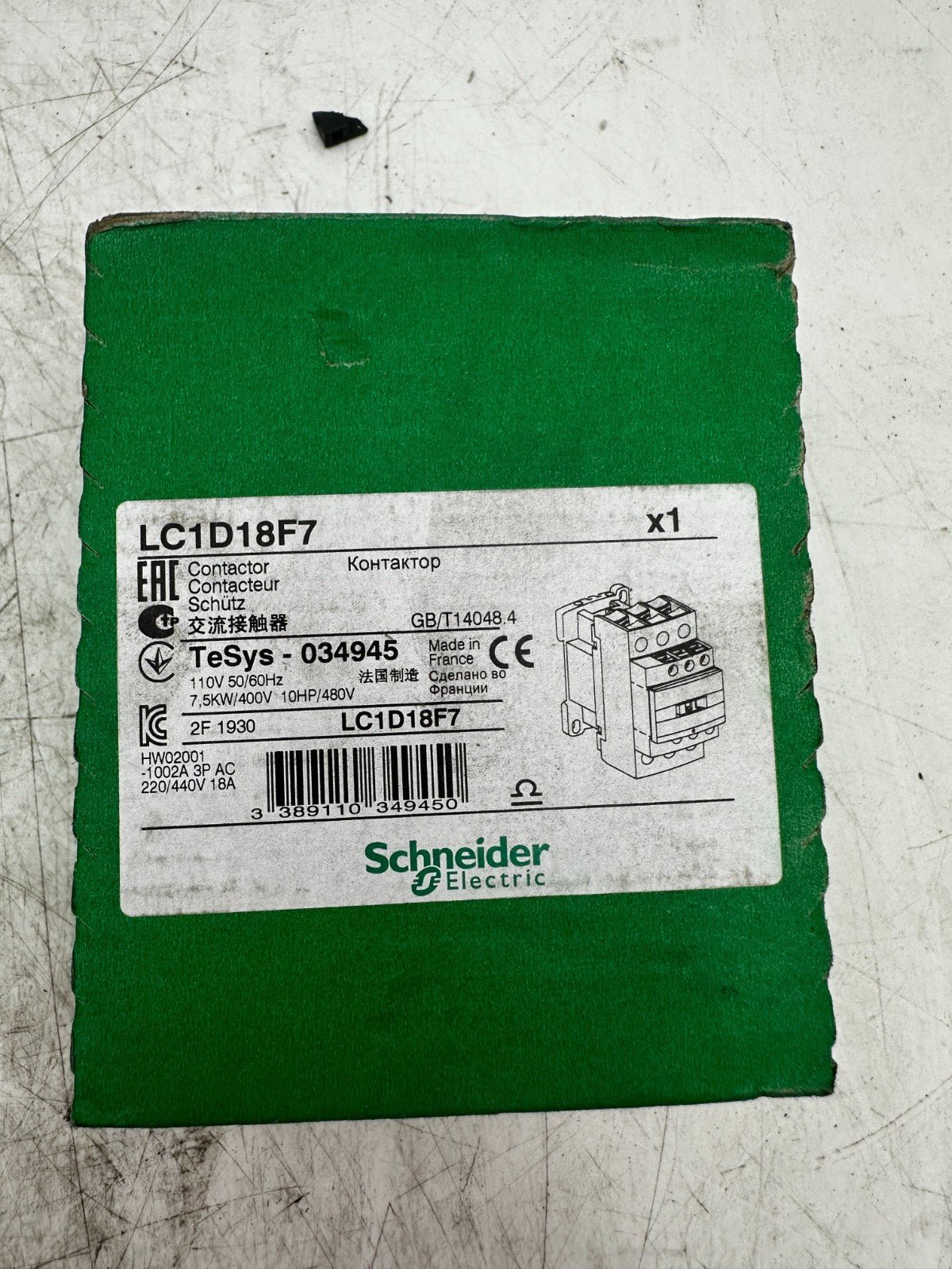 4pc x SCHNEIDER ELECTRIC LC1D12BL + LC1D18F7 + LC1D18BL + LC1D12F7 CONTACTEUR - KLR Automation