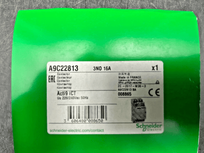 LOT OF 6 NEW SCHNEIDER ELECTRIC A9C22813 3NO 16A ACTI9 ICT CONTACTOR - KLR Automation