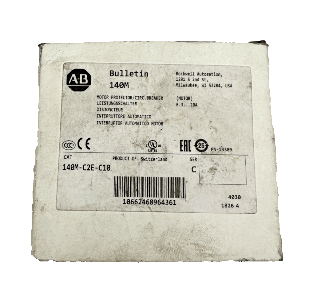 ALLEN - BRADLEY 140M - C2E - C10 BULLETIN 140M CIRCUIT BREAKER - KLR Automation