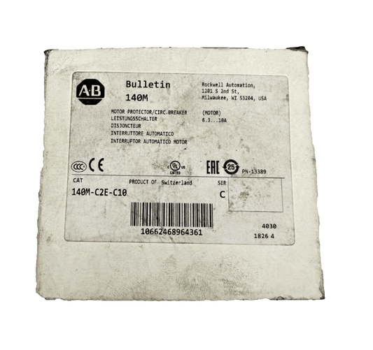 ALLEN - BRADLEY 140M - C2E - C10 BULLETIN 140M CIRCUIT BREAKER - KLR Automation