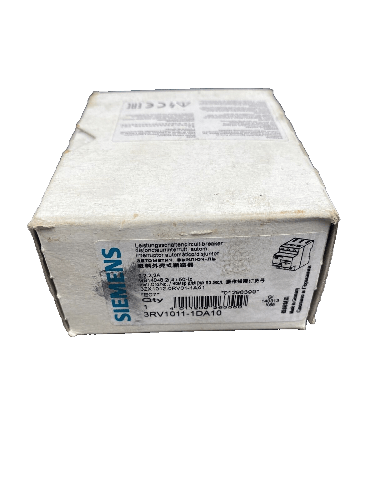 SIEMENS 3RV1011 - 1DA10 DISJONCTEUR AUTOMATIQUE x1pc - KLR Automation