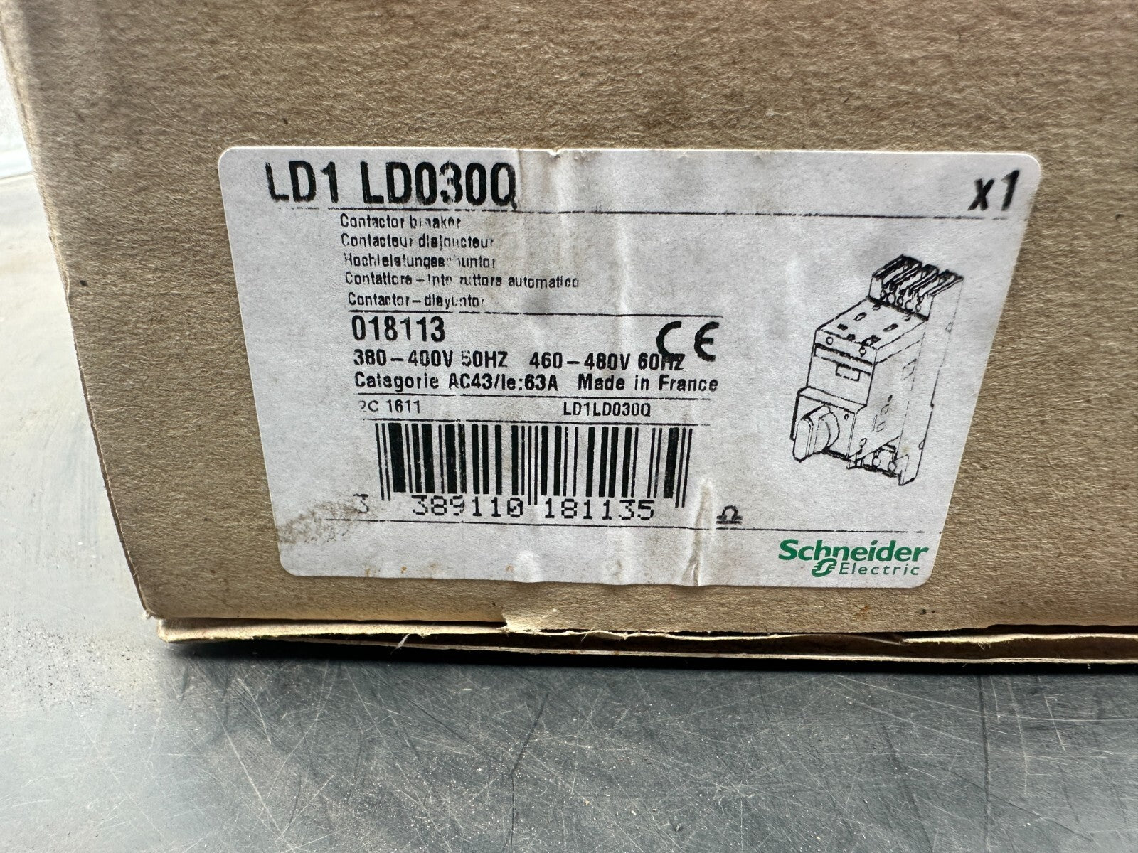 SCHNEIDER ELECTRIC LD1 LD030Q LD1 LD030 018113 INTEGRAL 63CONTACTEUR DISJONCTEUR - KLR Automation