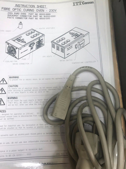 ITT Cannon LAN Connect Fiber optic curing oven / PriorSpec Prior Scientific - KLR Automation