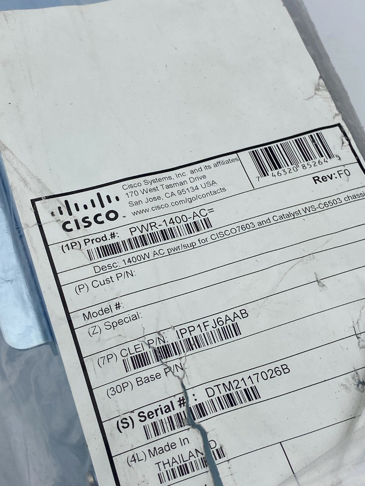 Cisco - PWR-1400-AC - neuf