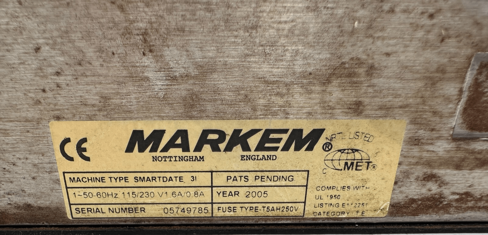 MARKEM IMAJE SMARTDAY 31 THERMAL TRANSFER YEAR 2005 - KLR Automation
