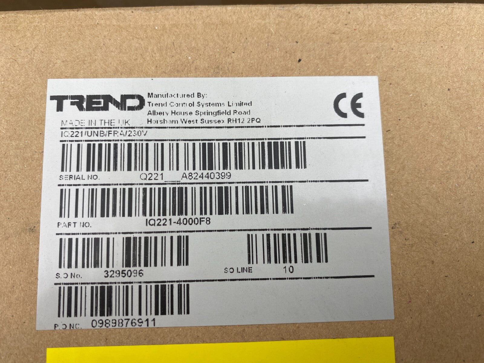 1pc x TREND IQ221/UNB/FRA/230V CONTROLLER - KLR Automation