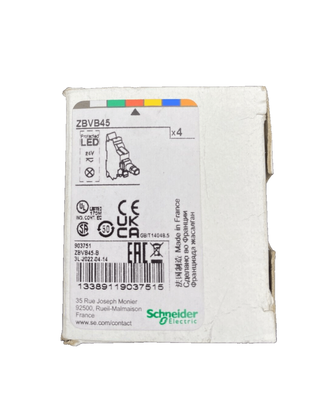 SCHNEIDER ELECTRIC ZB4BA5 x2pc + XB5AW36B5 + ZBVB45 - KLR Automation