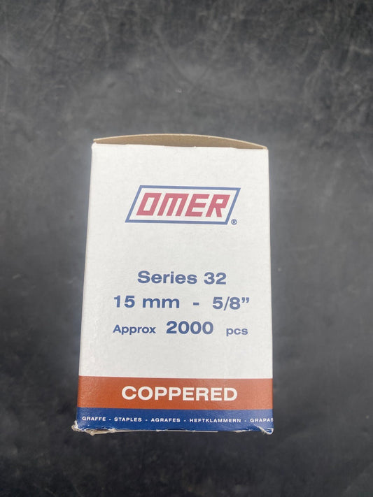 OMER SERIES 32 15mm 5/8" AGRAFES 58 RED 2000pcs x13pcs - KLR Automation