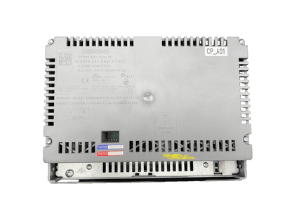 SIEMENS 6AV6 647 - 0AB11 - 3AX0 TOUCH PANEL KTP600 BASIC MONO PN - KLR Automation