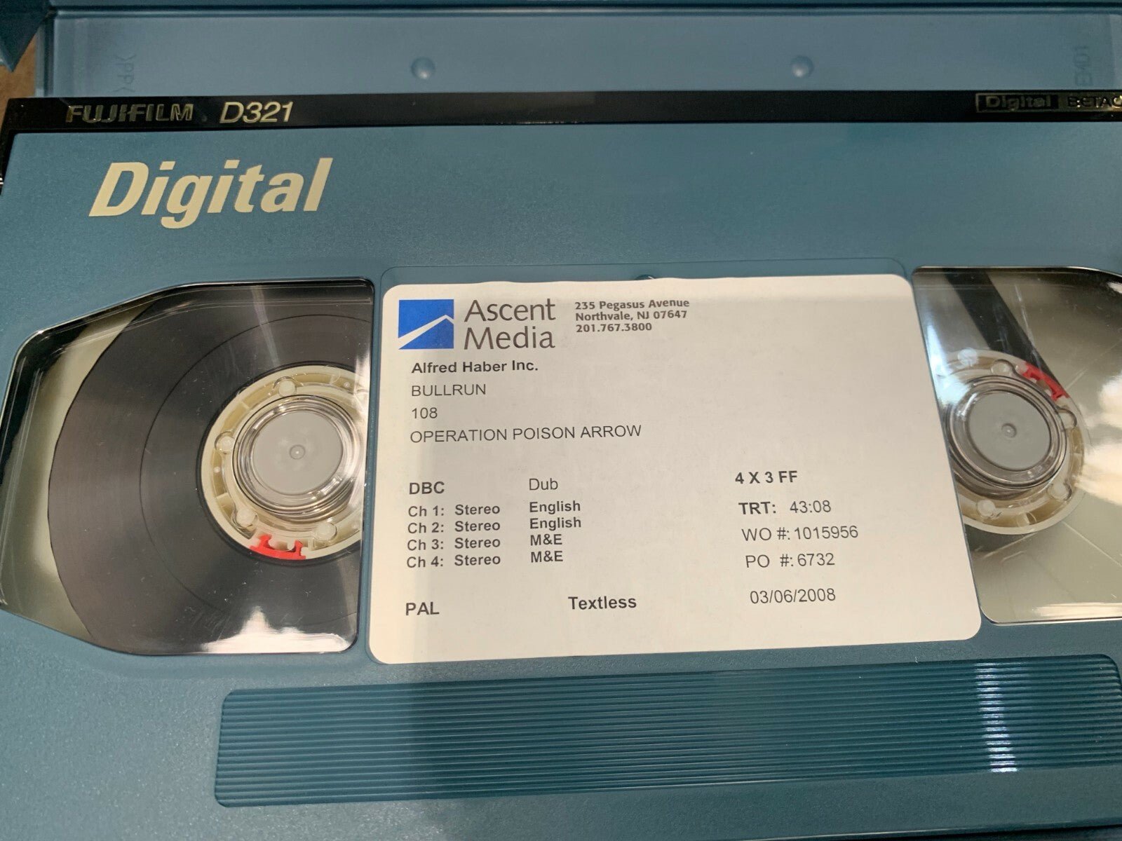 K7 Betacam RARE Film 10 x VideoTape BullRun Alfred Haber English 2008 - KLR Automation