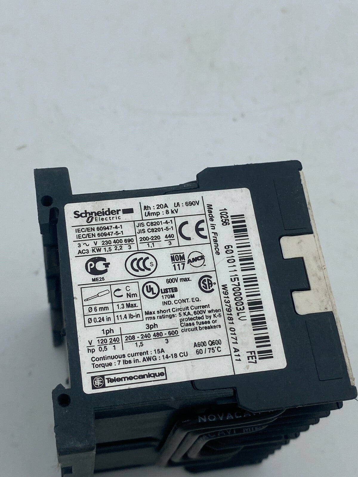 2pc x Telemecanique LC2K06 01FE7 + LP1K06 01BD