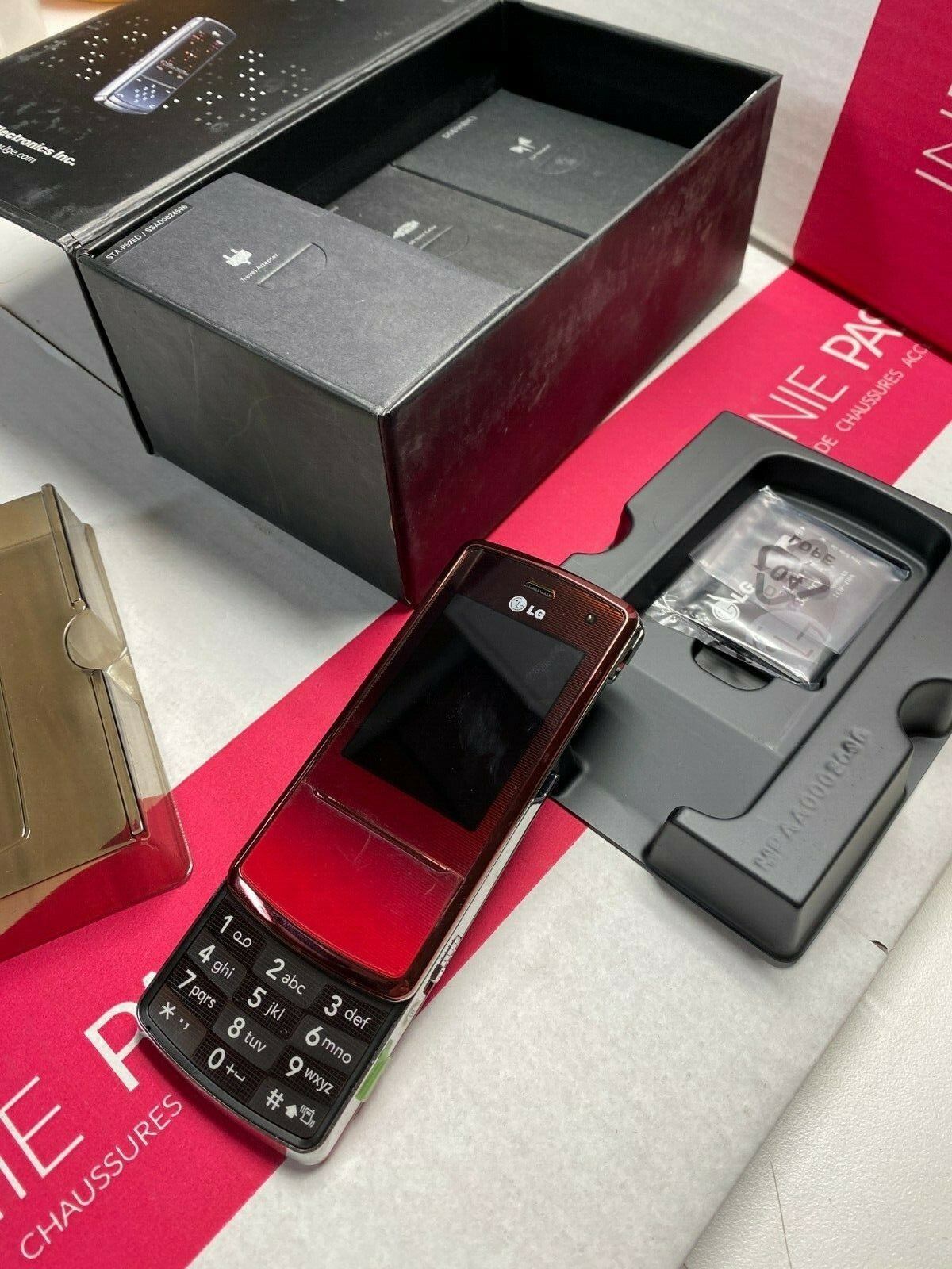 LG KF510 Red Mobile Phone Old Stock Rare collectors Mobile Phone Cell GSM - KLR Automation
