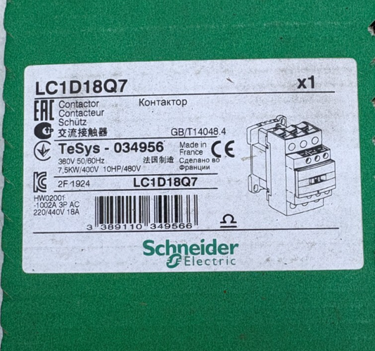 SCHNEIDER ELECTRIC CONTACTEUR LC1D18Q7 x1