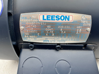 LEESON C145T17FC1J CAT 120037.00 1740 RPM 1.5HP MOTEUR ELECTRIQUE - KLR Automation