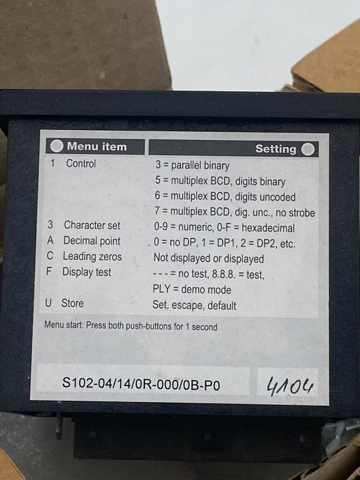 1Pcs New Siebert digital display S102 spot S102 - 04/14/0R - 000/0B - P0 - KLR Automation