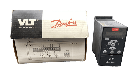 DANFOSS 132F0001 VLT MICRO DRIVE FC - 051PK18S20H3XXCXXXSXXX 0.18kW 0.25HP - KLR Automation