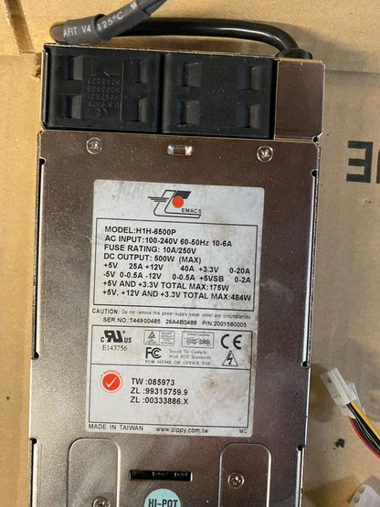 Emacs H1H - 6500P Server Power Supply 500W 12V - KLR Automation