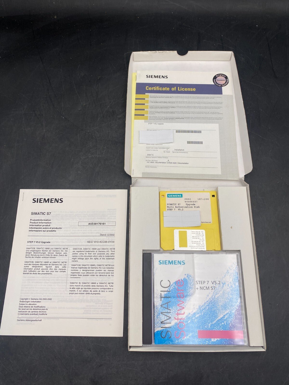 SIEMENS SOFWARE SIMATIC STEP 7 V5.2 UPGRADE + NCM S7 6ES7810 - 4CC06 - 0YX4 - KLR Automation
