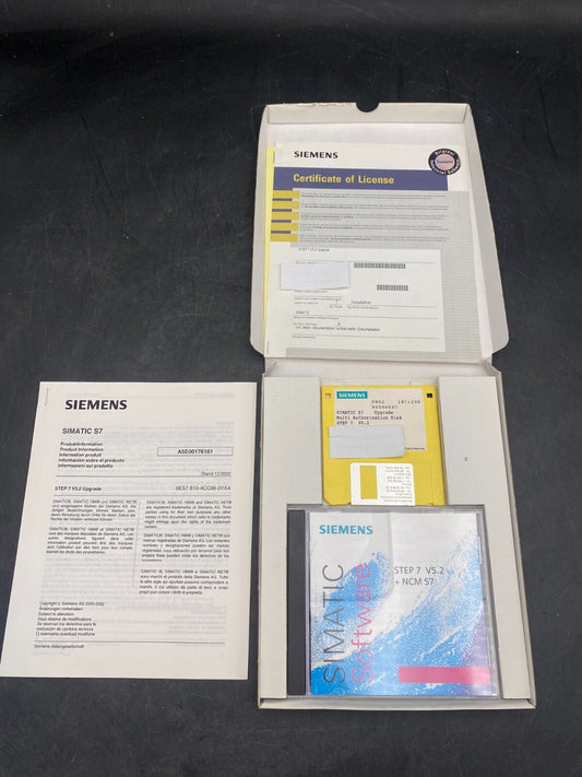 SIEMENS SOFWARE SIMATIC STEP 7 V5.2 UPGRADE + NCM S7 6ES7810 - 4CC06 - 0YX4 - KLR Automation