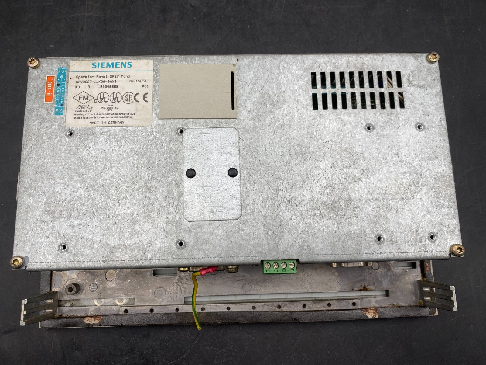SIEMENS SIMATIC OP27 6AV3627-1JK00-0AX0 OPERATOR PANEL