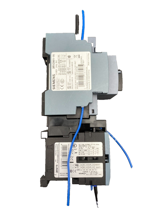 SIEMENS 3RV2011-1JA10 + 3RT2016-1BB42 CIRCUIT BREAKER