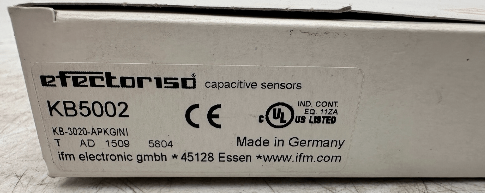 IFM KB5002 KB - 3020 - APKG/NI PROXIMITY SWITCH x2pc - KLR Automation