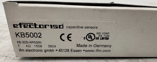 IFM KB5002 KB - 3020 - APKG/NI PROXIMITY SWITCH x2pc - KLR Automation
