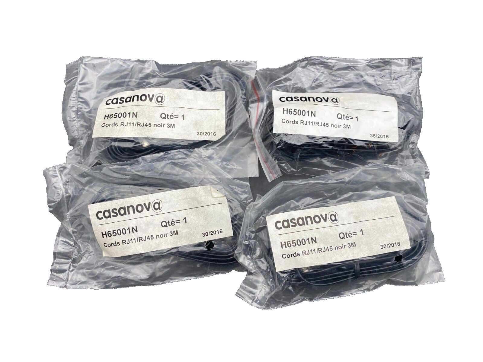 CASANOVA H65002I CORD RJ11/RJ45 IVOIRE 3M x7pc + H65001N RJ11/RJ45 3M x4pc