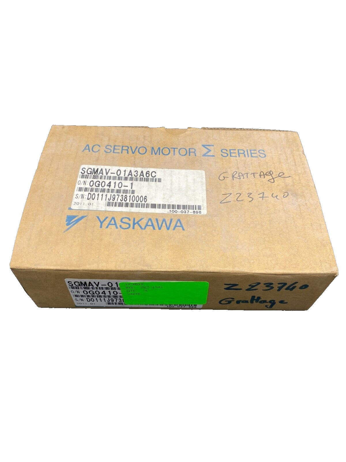 YASKAWA SGMAV-01A3A6C 0G0410-1 100W 200V 0.91A 3PH 3000 MIN-1 0.318 Nm x1pc