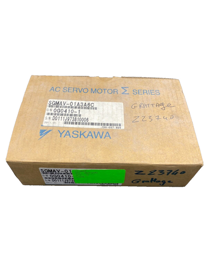YASKAWA SGMAV-01A3A6C 0G0410-1 100W 200V 0.91A 3PH 3000 MIN-1 0.318 Nm x1pc