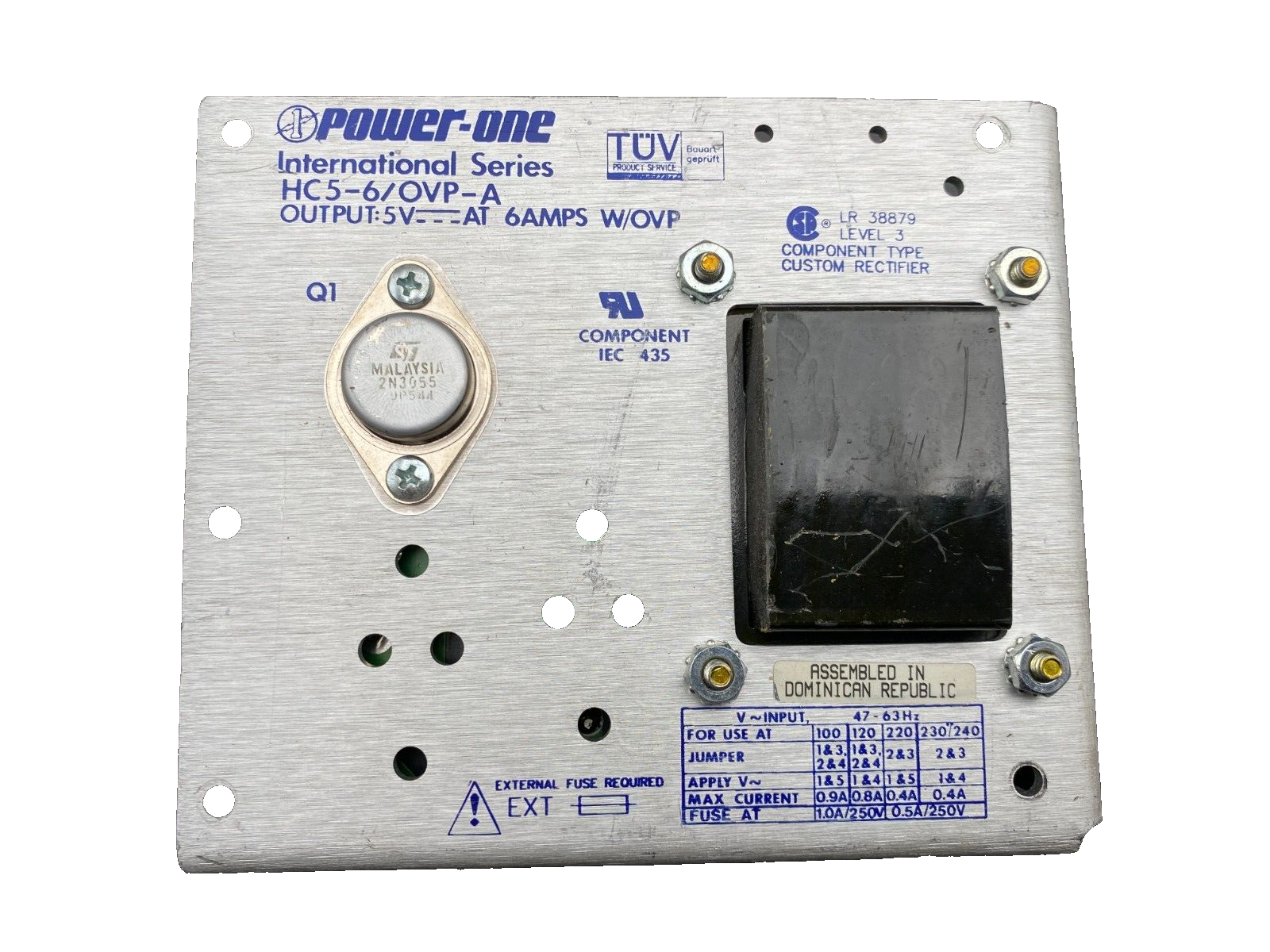 POWER ONE HC5-6/OVP-A 5V 6A POWER SUPPLY